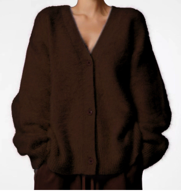 ✨ Künstlerischer Oversize-Cardigan – Flauschstrick mit Ballonärmeln | federleicht & cozy 🧶💫
