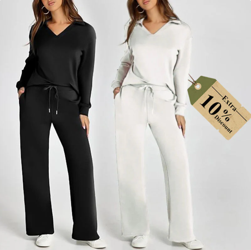 🎁Heißer Verkauf 49 % RABATT⏳ 2-teilige Outfits für Damen, lässige Langarm-Trainingsanzüge