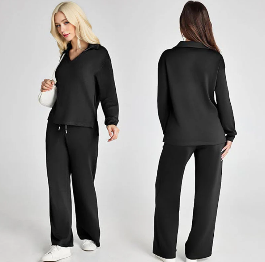 🎁Heißer Verkauf 49 % RABATT⏳ 2-teilige Outfits für Damen, lässige Langarm-Trainingsanzüge