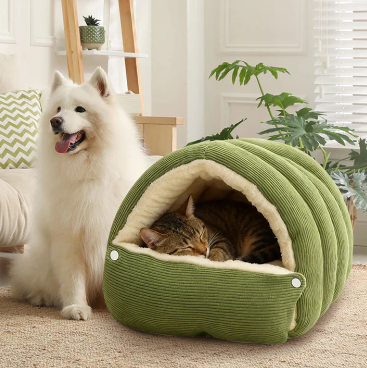 🐶😸 Chaleur, confort douillet, grotte moelleuse pour animaux 