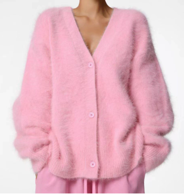 ✨ Künstlerischer Oversize-Cardigan – Flauschstrick mit Ballonärmeln | federleicht & cozy 🧶💫
