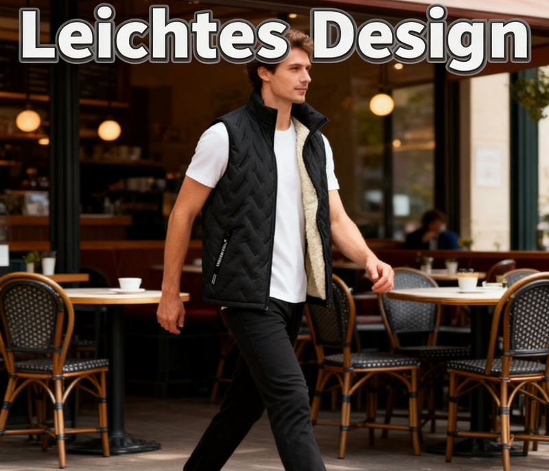 ❄️ Gilet thermique confortable pour homme – léger, coupe-vent et doublé chaud (polaire) 🔥