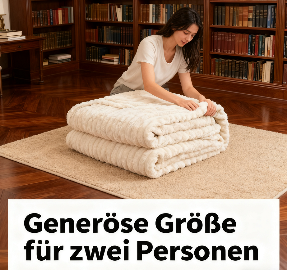 🌙 Ultraweiche Thermo-Flanell-Kuscheldecke – hautfreundlich, atmungsaktiv & extra warm ❄️🛏️
