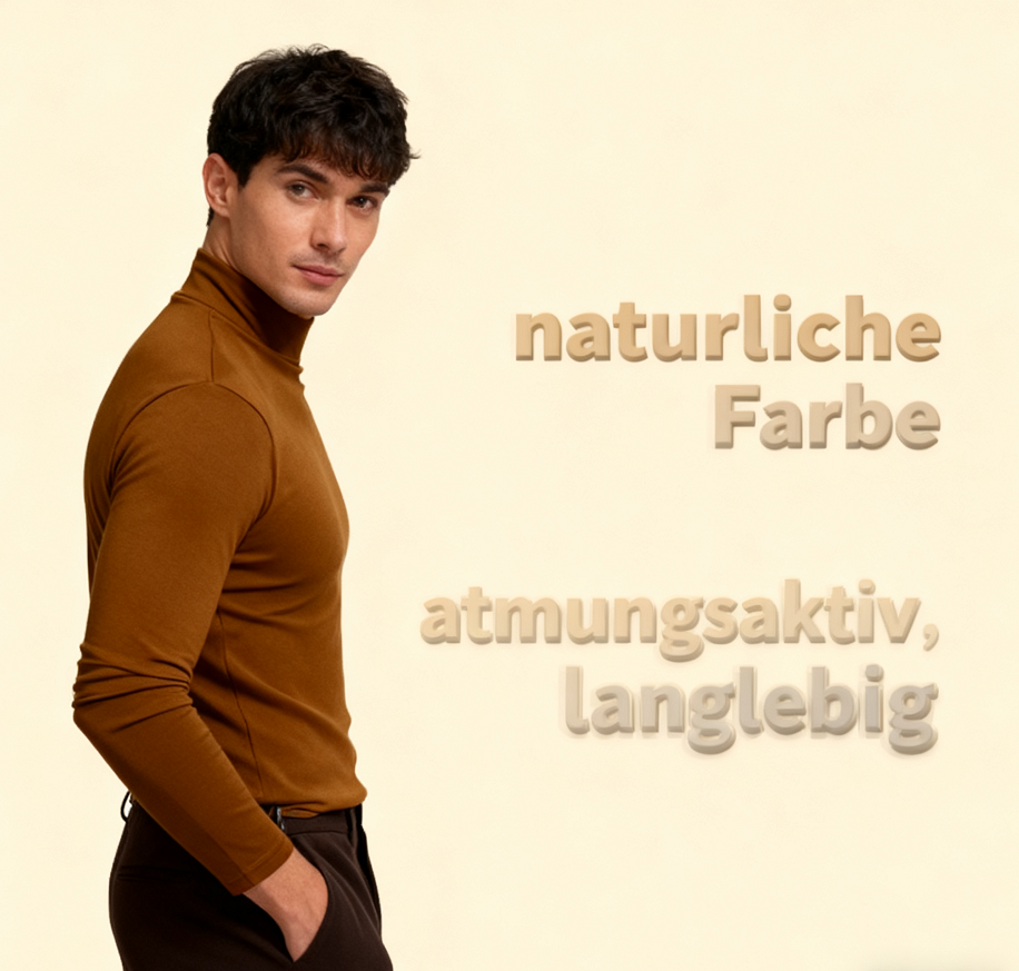 👔 Kuschelwohl Herren Stehkragen-Longsleeve – weich, elastisch & smart für Alltag & Büro ✨