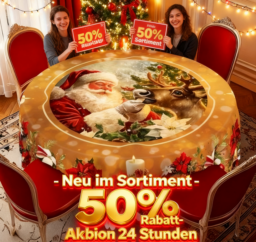 Weihnachtstischdecke zur Dekoration