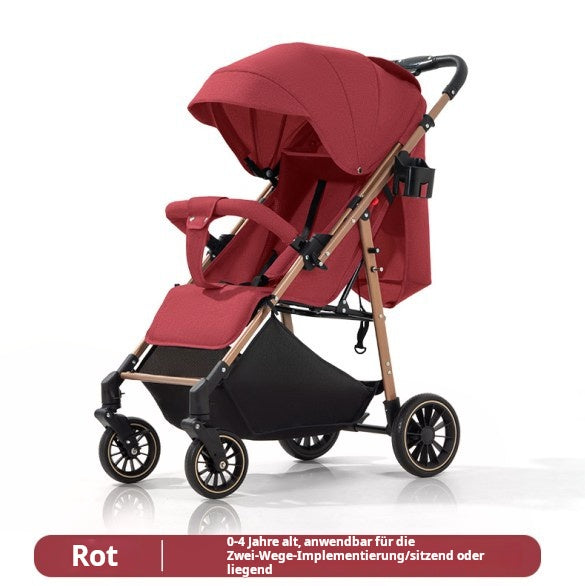 Luxuriöser 3-in-1 Kinderwagen faltbar für Reisen zusammenklappbar