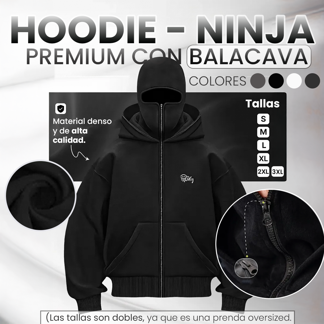 NINJA-KAPUZENPULLOVER MIT STURMHAUBE