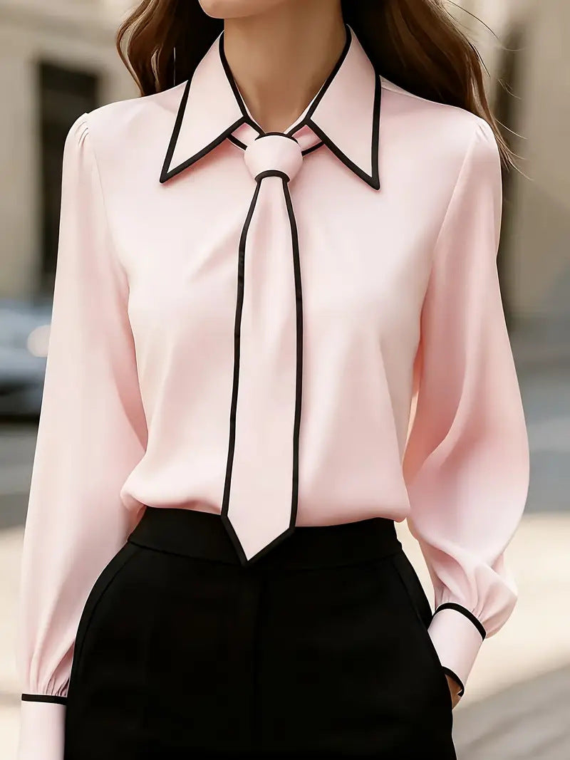 Klassisches Damen-Farbblock-Shirt