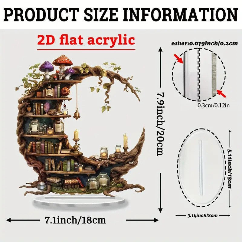 Tischdekoration mit Ramadan-Moscheemotiv und Sockel, 1 Stück, 2D-Acryl-Tischornament mit flacher Optik, multifunktionale Dekoration für Esstisch, Büro oder Schreibtisch im Studentenwohnheim.