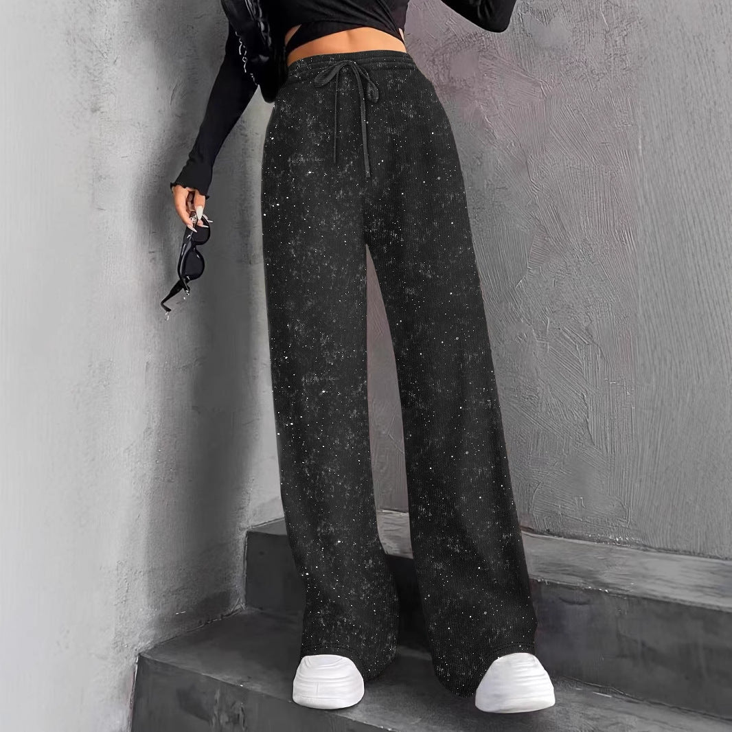 Pantalon à sequins scintillants Kuschelwohl® (jambes larges) – Élastique, toucher cachemire et véritable laine | 🎄 Grande vente de Noël