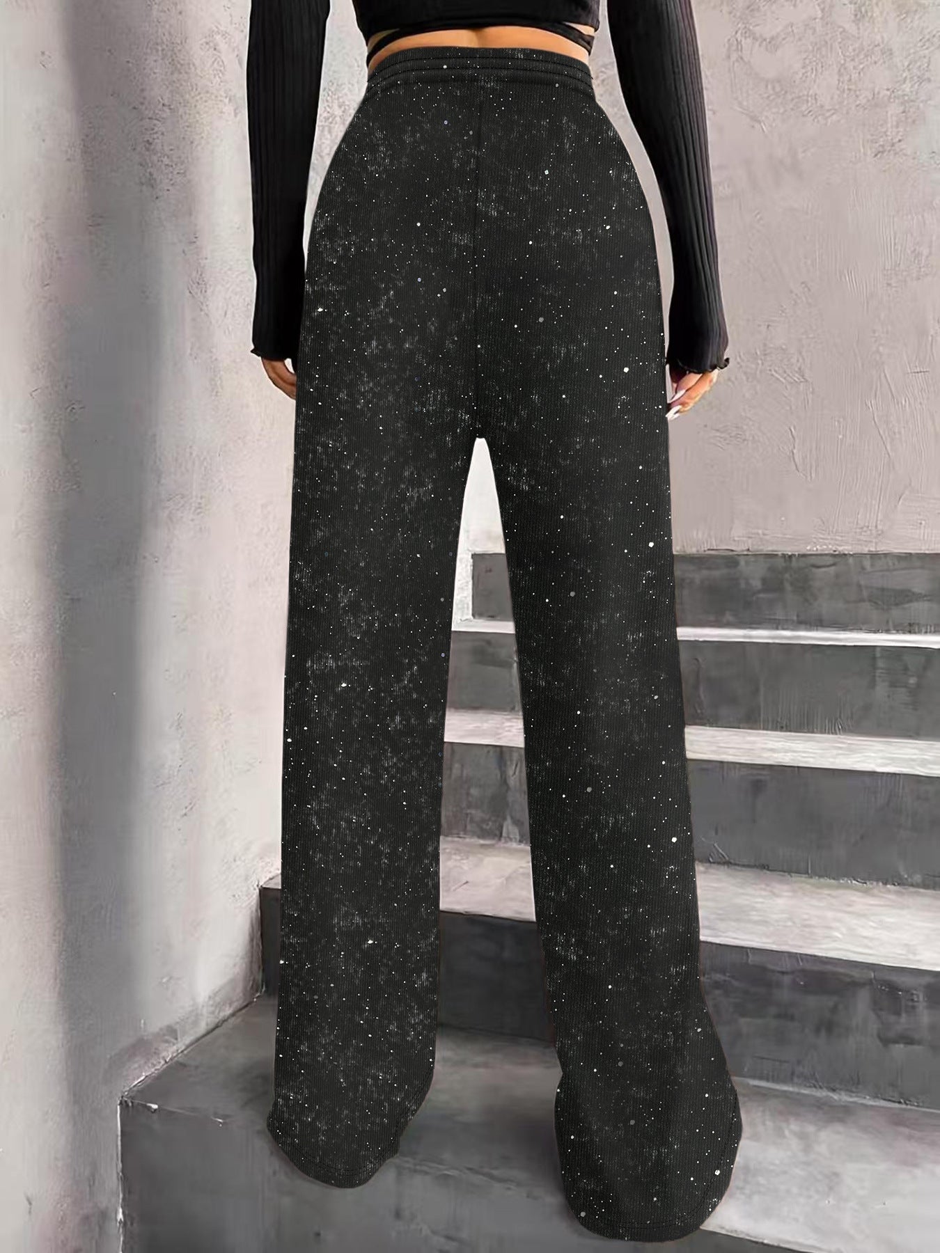 Pantalon à sequins scintillants Kuschelwohl® (jambes larges) – Élastique, toucher cachemire et véritable laine | 🎄 Grande vente de Noël