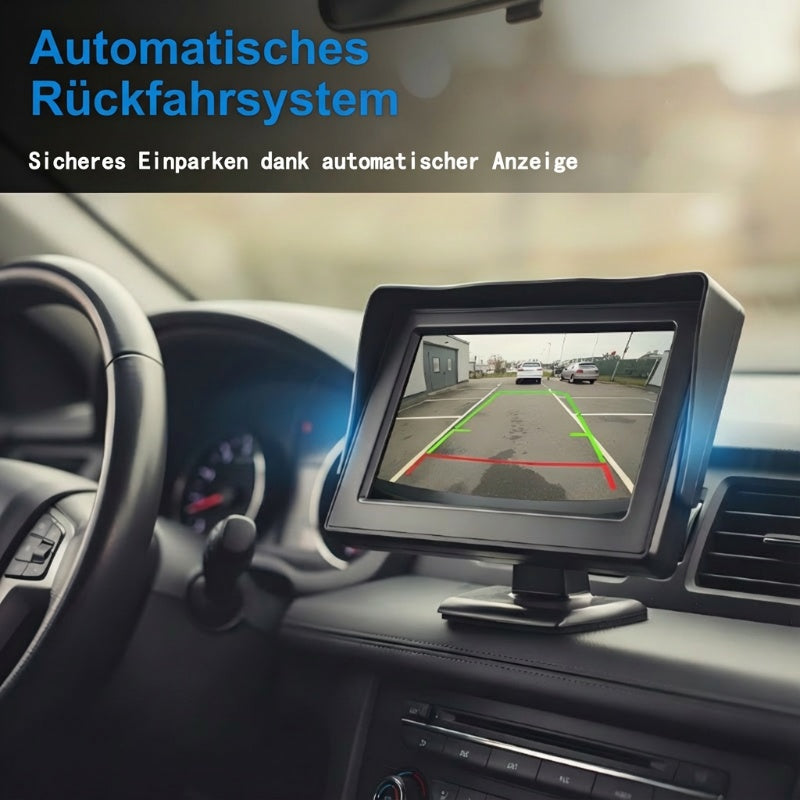 📺✨ 4,3-Zoll Auto-Display TFT-LCD – Doppel Videoeingänge + 9-35V Spannung + Kompakt Design! ✨