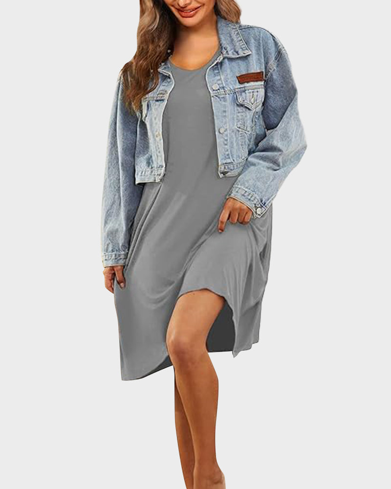 Plus Size Ultraweiches Oversize-Hemd-Schlafanzug mit Taschen