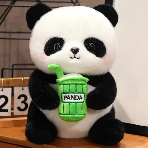Kuschelwohl Premium Panda Plüschspielzeug mit Bubble Tea – Superweich & Liebenswert, Perfekt als Geburtstagsgeschenk für Kinder | 50% RABATT 🐼🍹