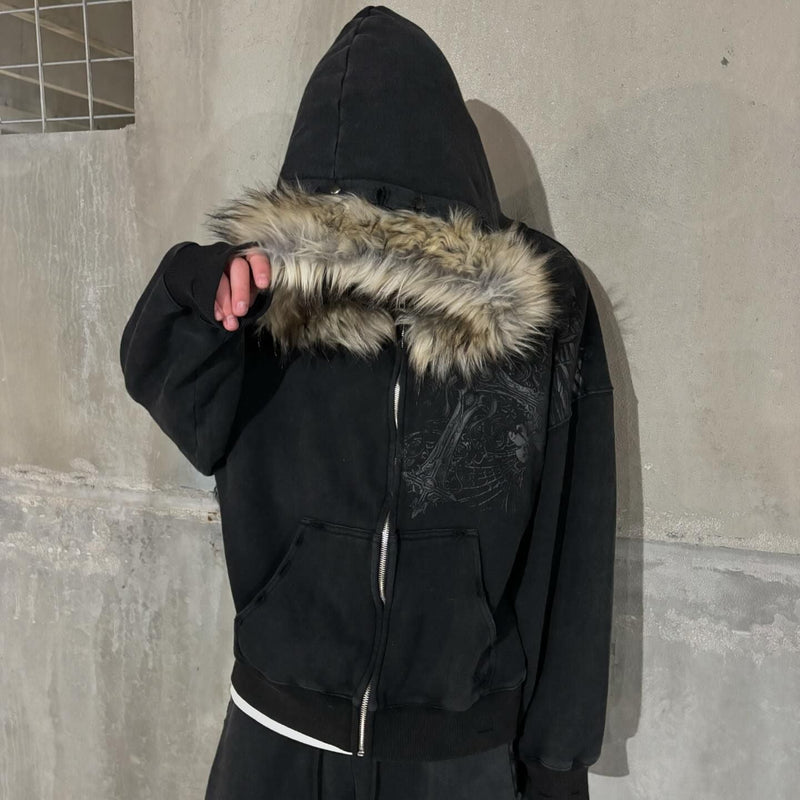 Kuschelwohl® Profound Cross Fur Zip – Assassin's Creed Style Edition – Großer Weihnachts-Sale-Lieferung innerhalb von 5-7 Tagen