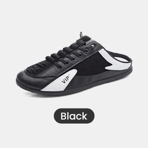 Herren-Sneaker zum Hineinschlüpfen mit offener Ferse und Schnüroptik