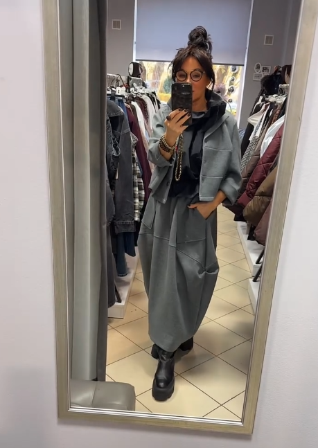 Ensemble manteau et jupe élégant Kuschelwohl™ – Tendance et chaud (Grandes soldes de Noël 🎄) 