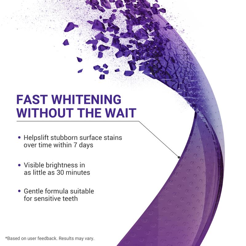 Purple Zahnaufhellungsstreifen – 7/21 Aufhellungsanwendungen – Schonend für den Zahnschmelz – Für empfindliche Zähne geeignet – Peroxidfrei