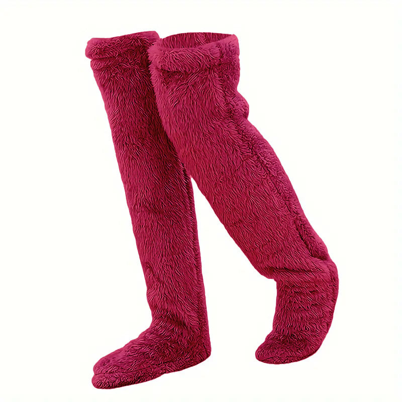 Chaussettes hautes en polaire veloutée – Édition Noël ❄️🎅 | Vente flash et réduction Black Friday !