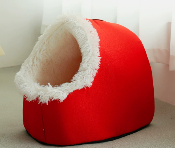 💥 Offre spéciale 🐾 Lit grotte chaud pour animaux de compagnie en hiver