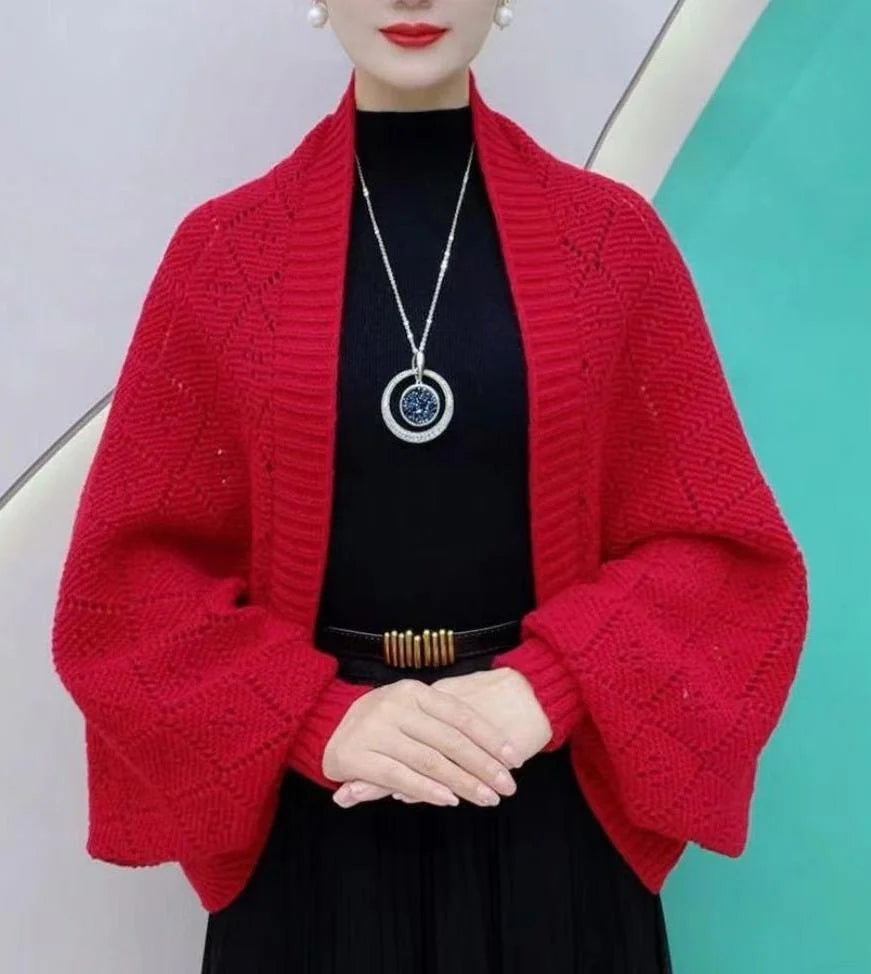 🧶✨Strick-Bolero mit Hohlmuster – Eleganz trifft Komfort | BLACK FRIDAY SALE -50%! 🖤