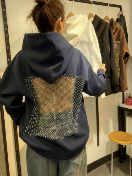 Sweat à capuche en maille stylé avec dos nu – 🎄 Offre exclusive de Noël 
