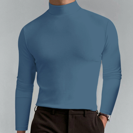 👔 Chemise à manches longues et col montant pour homme – douce, extensible et élégante, idéale au quotidien et au bureau ✨