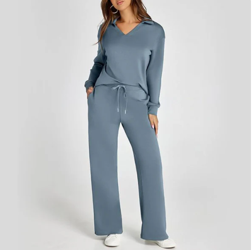 🎁Heißer Verkauf 49 % RABATT⏳ 2-teilige Outfits für Damen, lässige Langarm-Trainingsanzüge