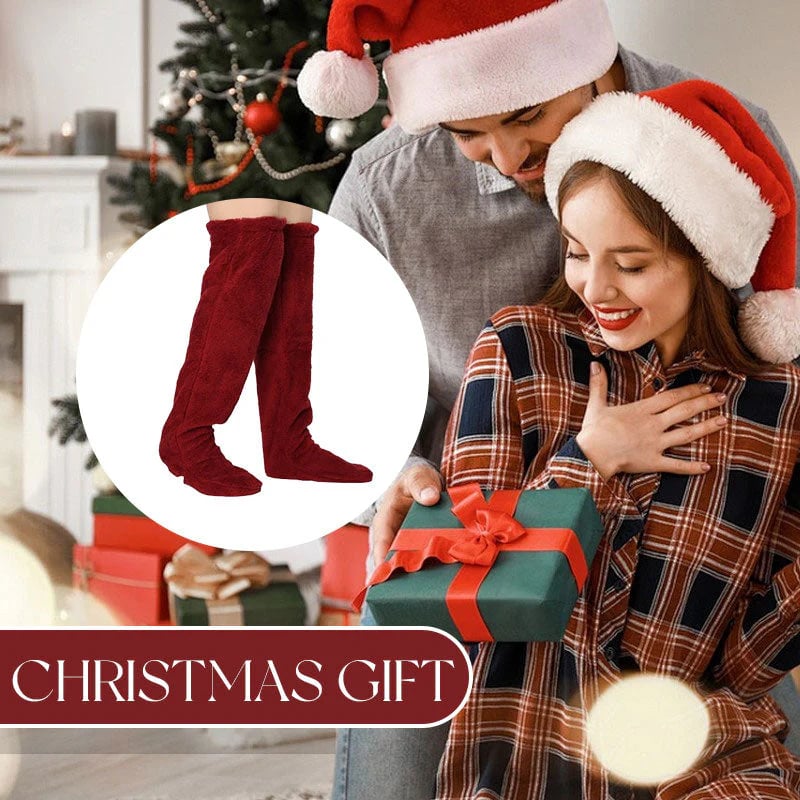 Chaussettes hautes en polaire veloutée – Édition Noël ❄️🎅 | Vente flash et réduction Black Friday !
