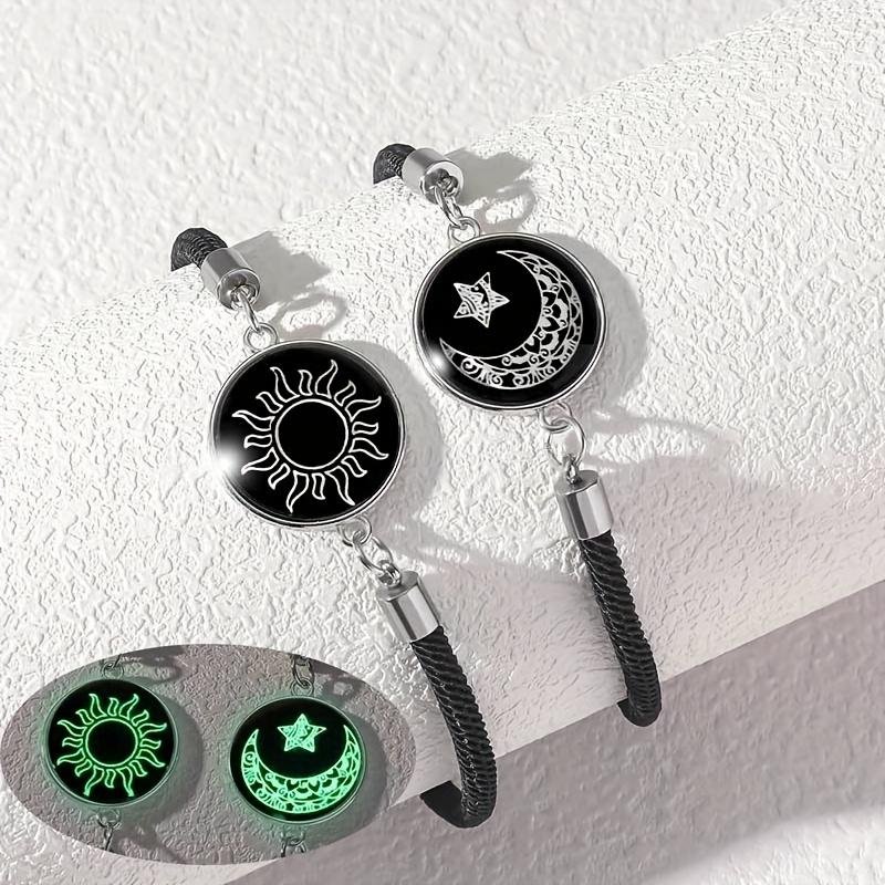 ❤️✨ Bracelet de couple avec motif soleil et lune – un lien qui perdure, même à distance ! ✨ 