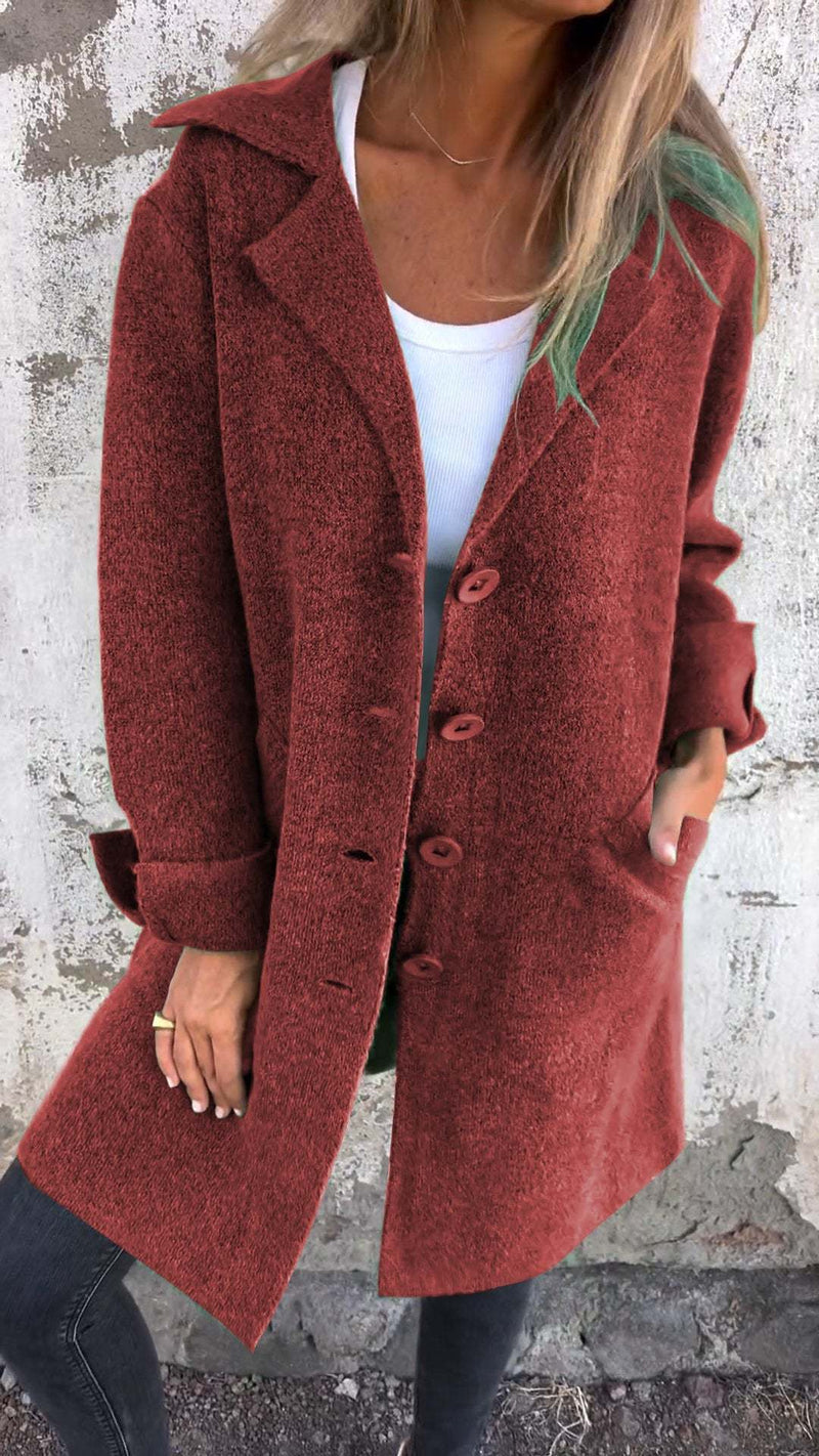 Eleganter Wollmantel mit Reverskragen – Stilvoll, warm & perfekt für den Winter ❄️ | Weihnachtsaktion: Bis zu -50 % Rabatt