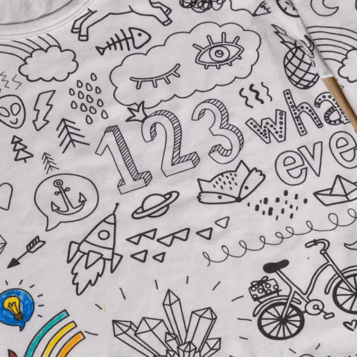 🎅Weihnachts-Vorverkauf🎁🎨DIY-Cartoon-Pyjamas zum Ausmalen für Kinder