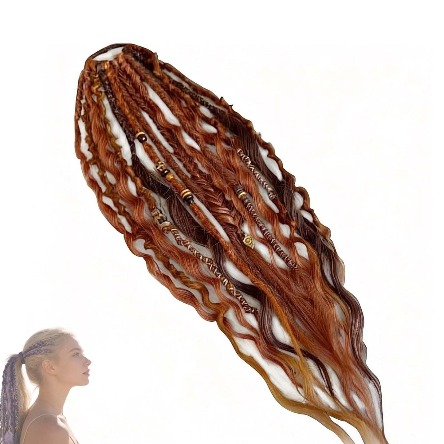 👩🏼‍🦱Elastischer Dreadlock-Pferdeschwanz, Salty Soul