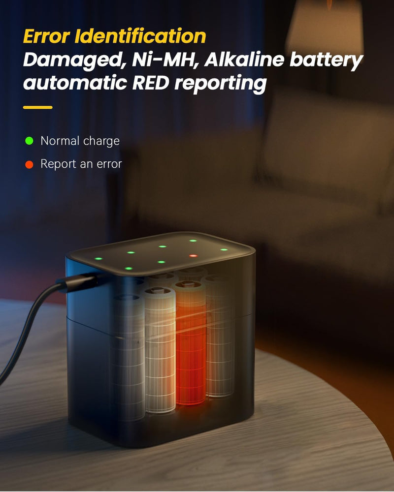 💥🔋Lithium-Ionen-Batterie mit integriertem Ladegerät💡Überladungsschutz
