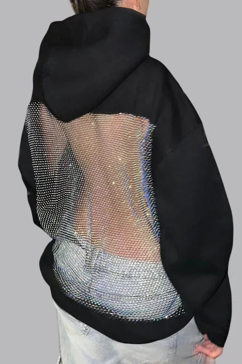 Sweat à capuche en cristal de Reney 