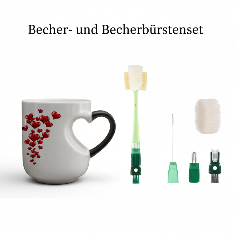 📢📢50 % Rabatt!! ⏰Keramikbecher mit farbwechselndem Herzgriff zum Valentinstag