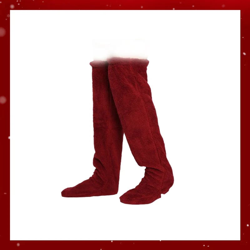 Chaussettes hautes en polaire veloutée – Édition Noël ❄️🎅 | Vente flash et réduction Black Friday !