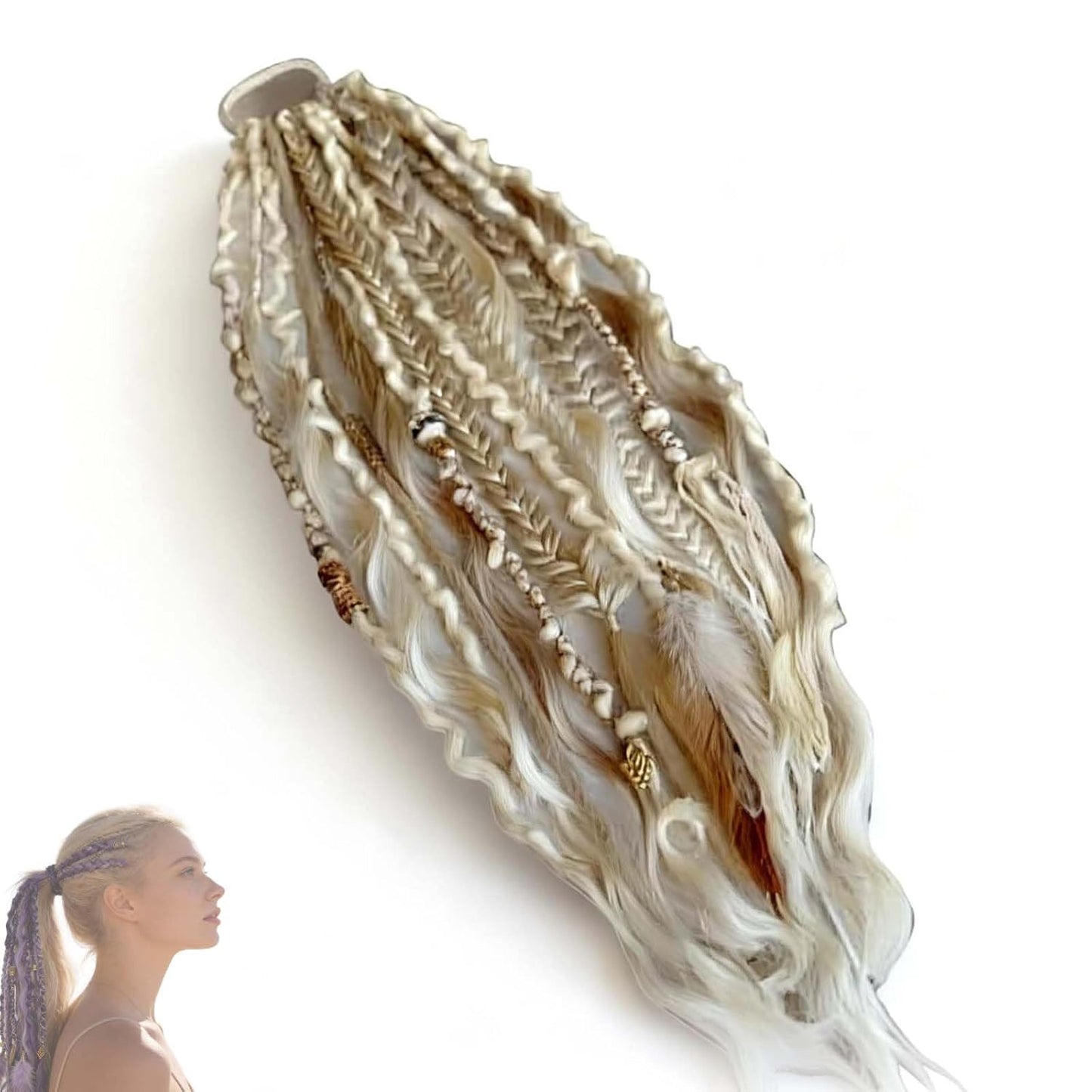 👩🏼‍🦱Elastischer Dreadlock-Pferdeschwanz, Salty Soul