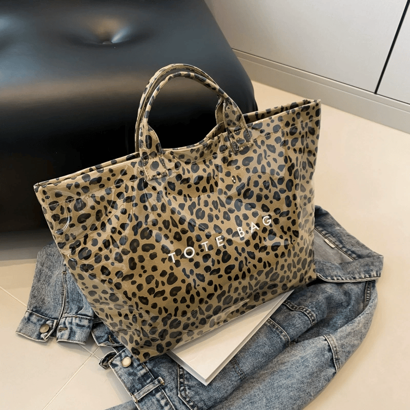 👜 Sac fourre-tout Cozy™ Designer avec imprimé lettres (Vente directe) – 👜 Accessoire tendance – 🎄 Remise immédiate pendant les soldes de Noël
