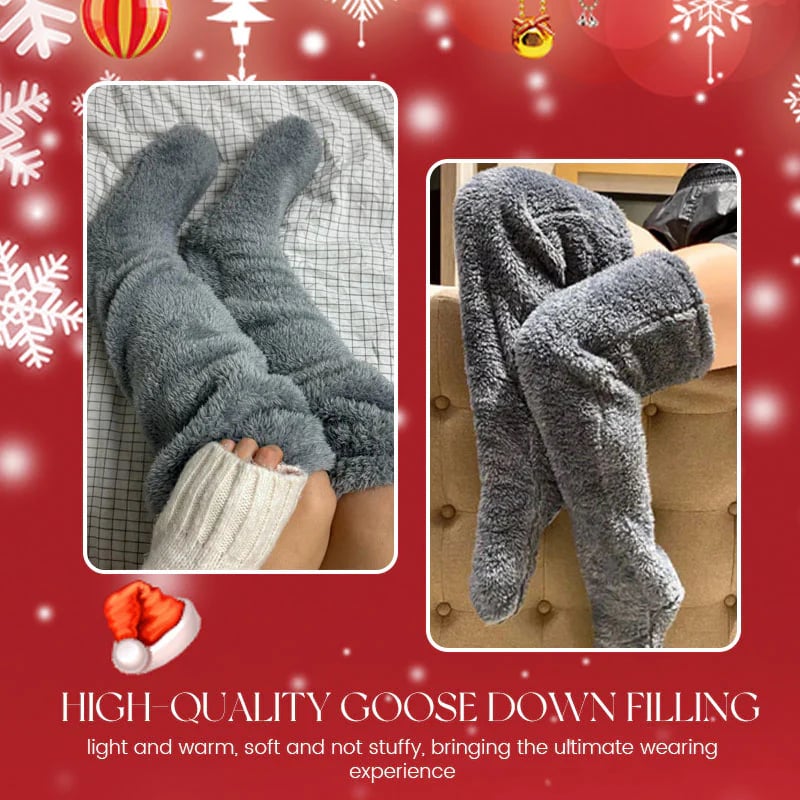 Chaussettes hautes en polaire veloutée – Édition Noël ❄️🎅 | Vente flash et réduction Black Friday !