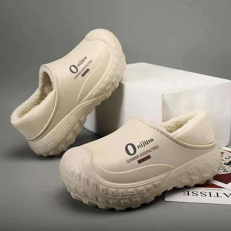 Kuschelwohl® Premium Herren-Winterpantoffeln – Wasserdicht, Tierfreundlich & Echte Wolle | 🎄 Großer Weihnachts-Sale