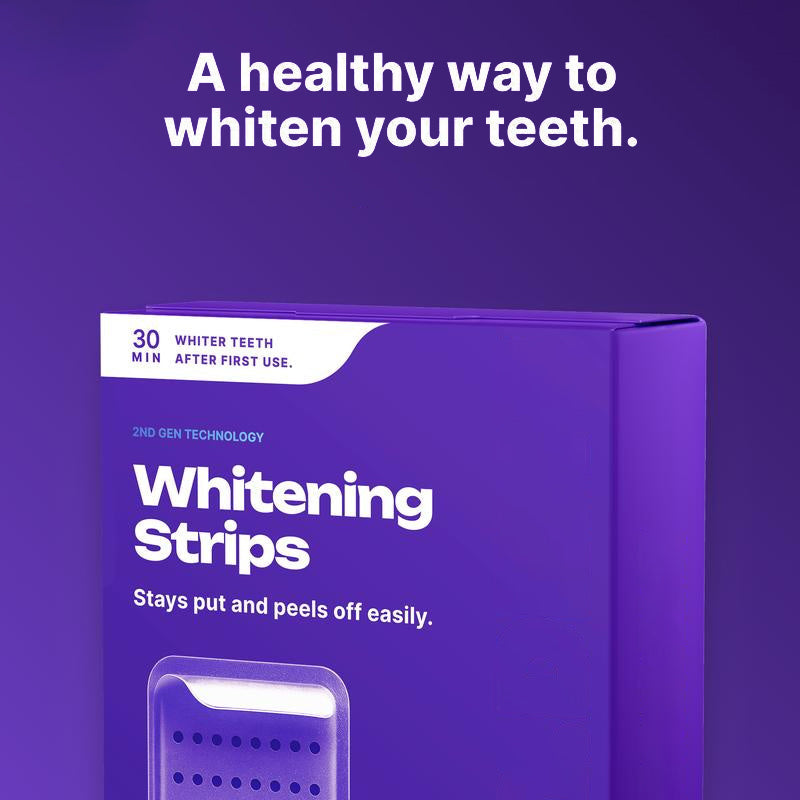 Purple Zahnaufhellungsstreifen – 7/21 Aufhellungsanwendungen – Schonend für den Zahnschmelz – Für empfindliche Zähne geeignet – Peroxidfrei