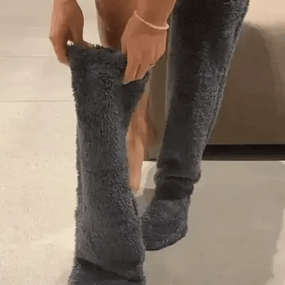 Velvety Fleece Kniehohe Socken – Weihnachts-Edition ❄️🎅 | Flash Sale & Black Friday Rabatt!