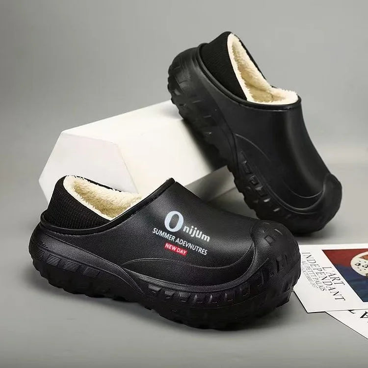 Kuschelwohl® Premium Herren-Winterpantoffeln – Wasserdicht, Tierfreundlich & Echte Wolle | 🎄 Großer Weihnachts-Sale