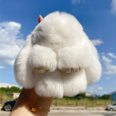 🔥Solange der Vorrat reicht 40 % Rabatt!🎉Handgemachte weiche Bunny PomPom-Anhänger