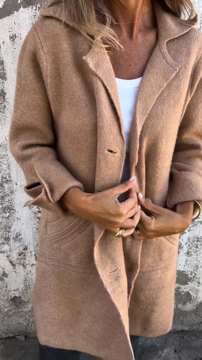 Eleganter Wollmantel mit Reverskragen – Stilvoll, warm & perfekt für den Winter ❄️ | Weihnachtsaktion: Bis zu -50 % Rabatt
