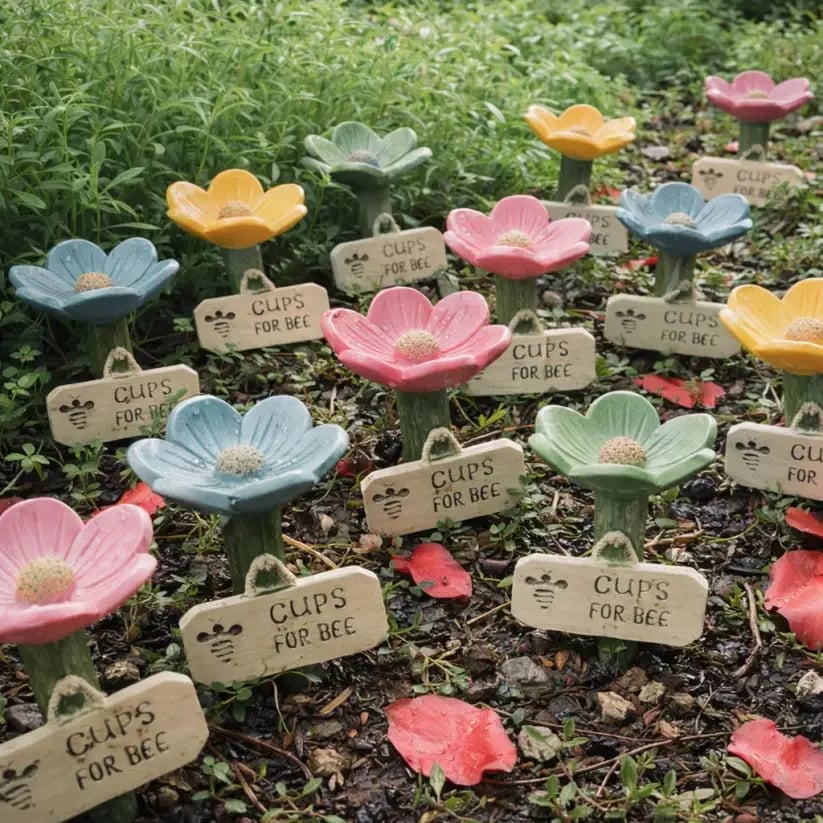 🌸Blütenförmige Keramik-Tränke für Bienen🐝💧