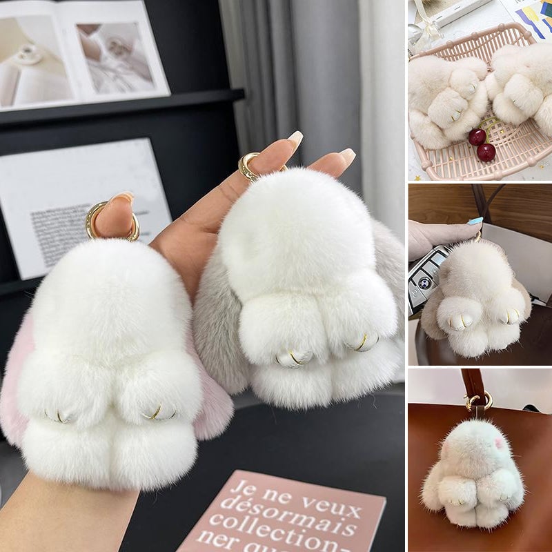 🔥Solange der Vorrat reicht 40 % Rabatt!🎉Handgemachte weiche Bunny PomPom-Anhänger