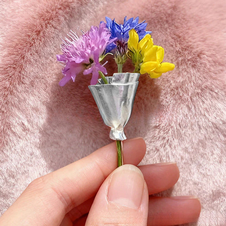 Broche fleur à porter – Mini fleurs faites à la main comme broche élégante 🎄 Promotion de Noël : Jusqu'à 40 % de réduction ! 