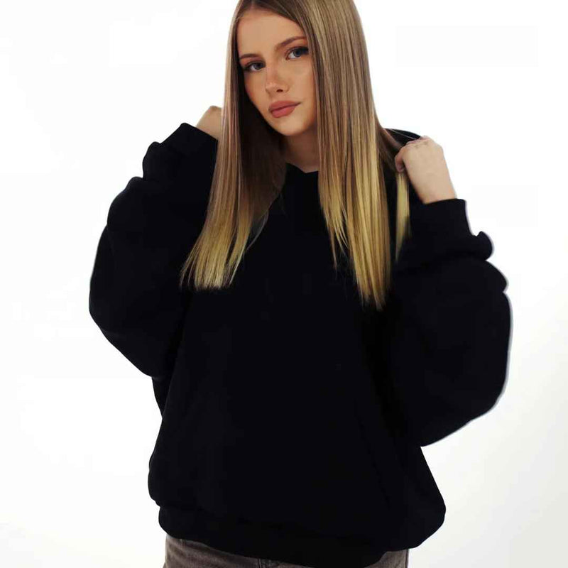 Damen-Hoodie aus Glitzer-Mesh mit offenem Rücken
